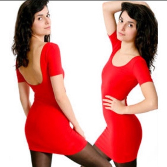 Red American Apparel Dress - Picture 2 of 4