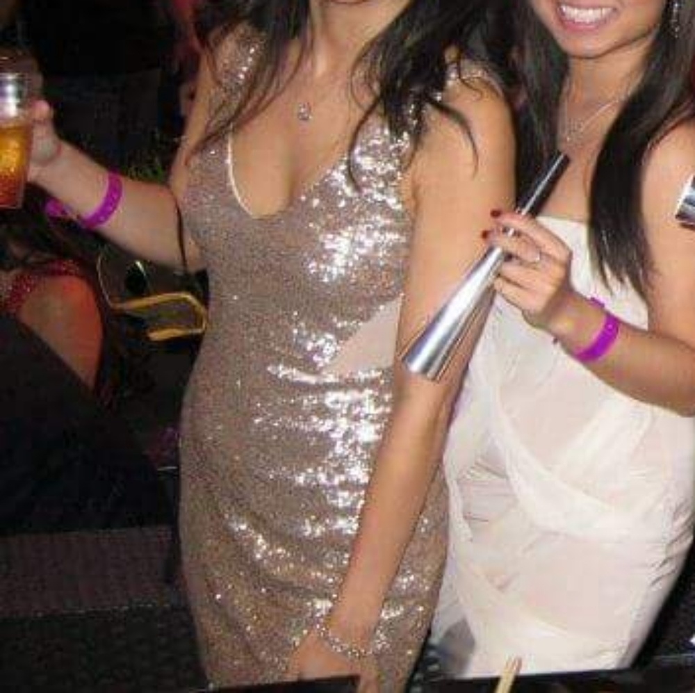 BEBE Sequin Bodycon Dress