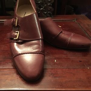 J crew side double buckle loafer