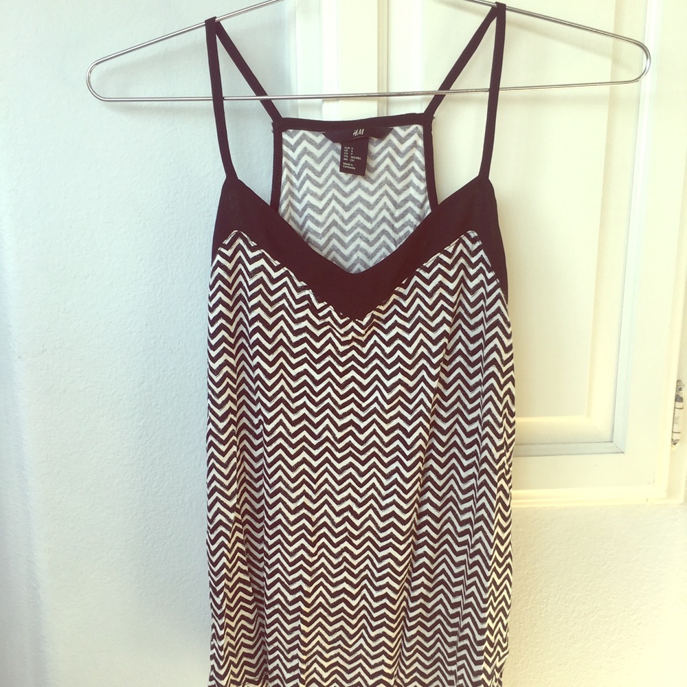 Black and white cami top
