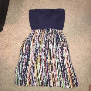 Strapless Multicolor Sundress (Zumiez)