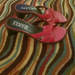 Fabulous Pair of Red Franco Sarto Sandals