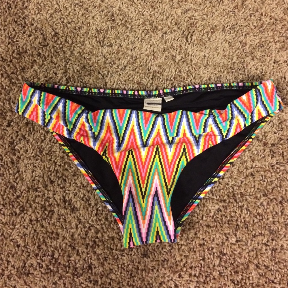 L Space chevron bikini bottom