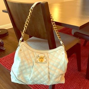 Marc Jacobs ivory quilted bag