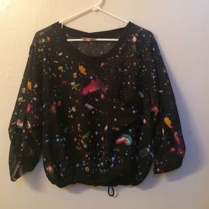 Princess Vera Wang Silk Galaxy Shirt Medium