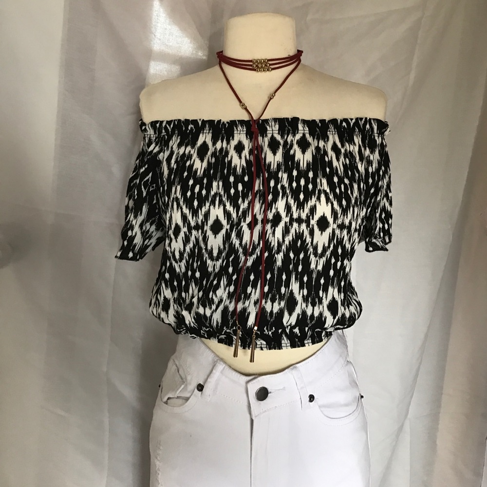 Off the shoulder crop top