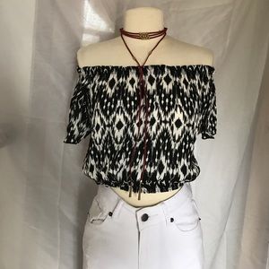 Off the shoulder crop top