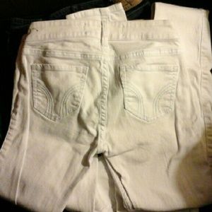 Hollister White Denim Jeggings Jeans 1S 27L