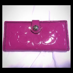 Pink Patent Leather Wallet by Coach