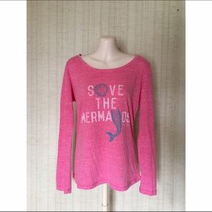 Cute pink "save the mermaids" salt life shirt.