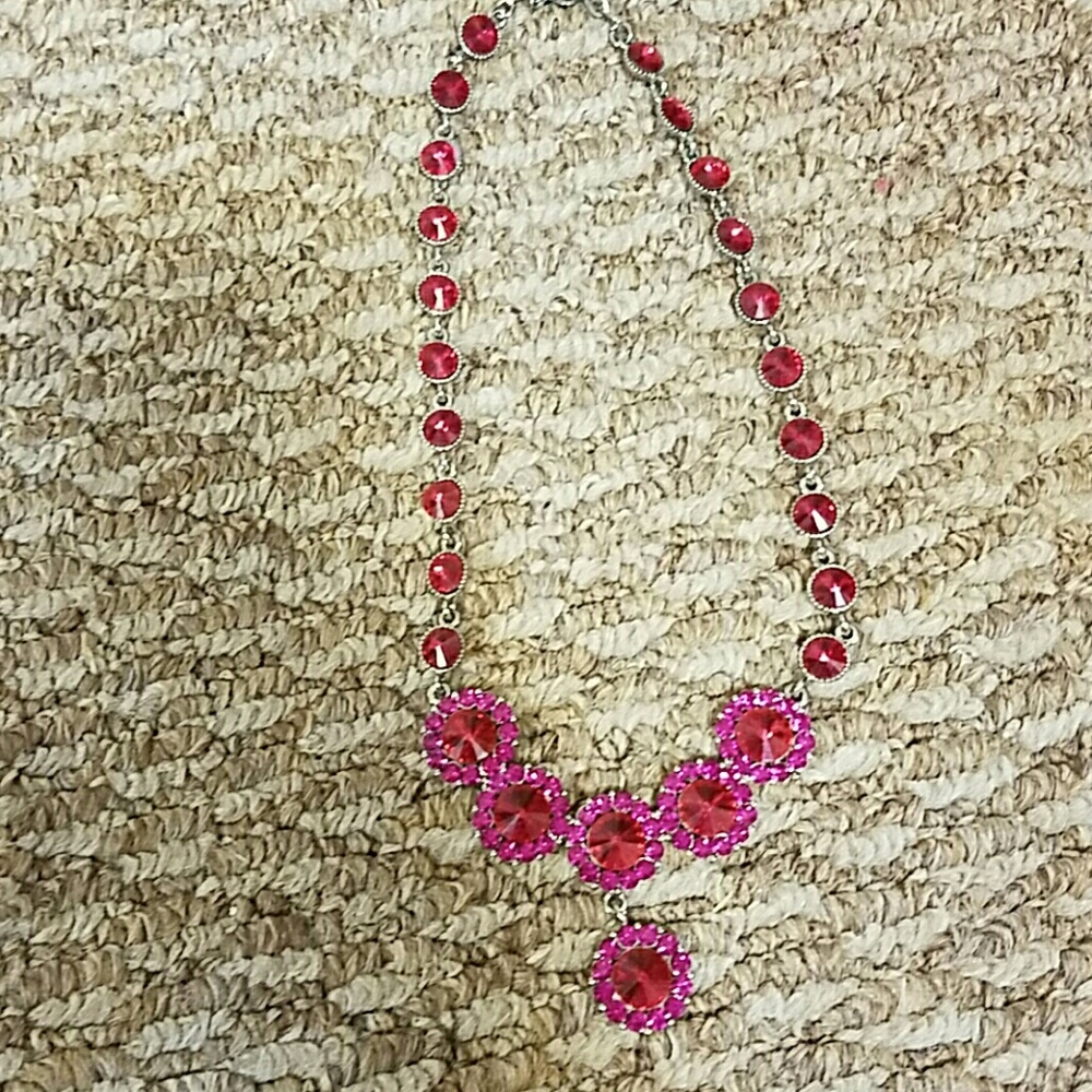 Pink statement necklace