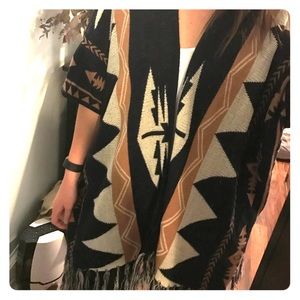 Tribal over sized cardigan/poncho