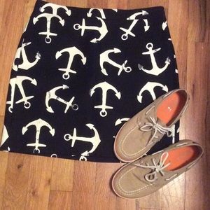 J.Crew Vibrant White Anchor Skirt. PERFECT MINI!