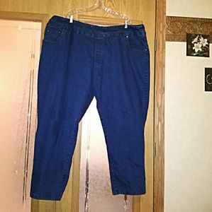2 Pair Wide Enclosed Elastic Waistband Jeans