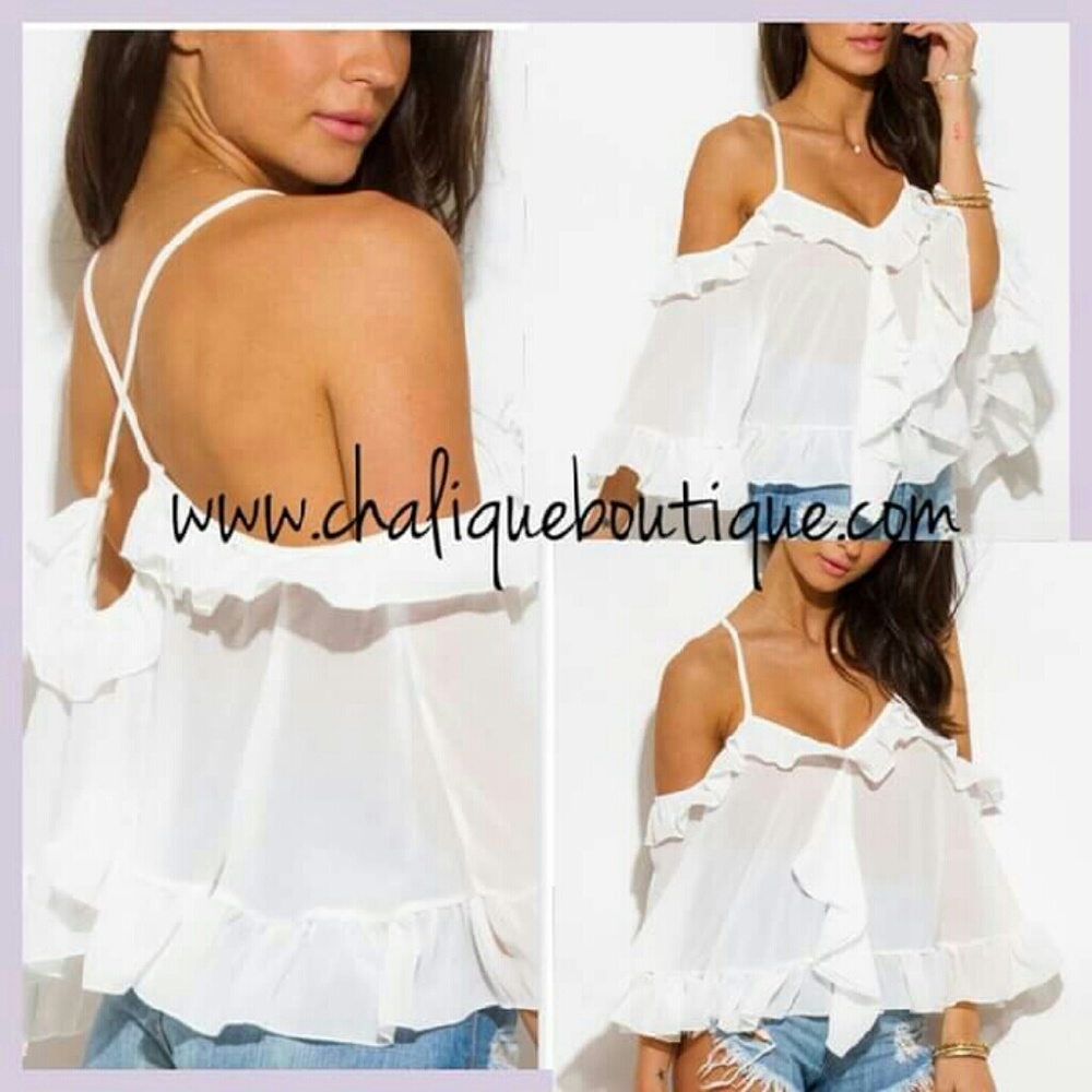 New!!White Poncho blouse