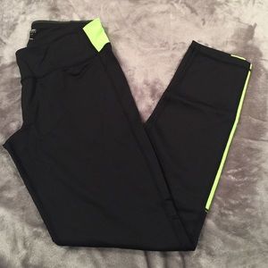 Calvin Klein Black with Green Panel Leggings