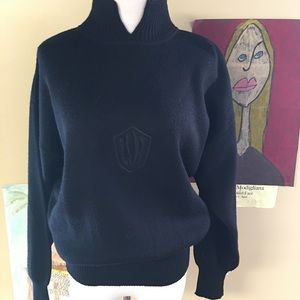 Bogner Black Mock Turtle Pullover Sweater