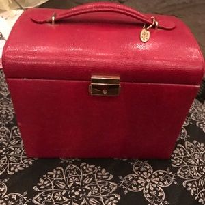 Red Leather Jewelry Box