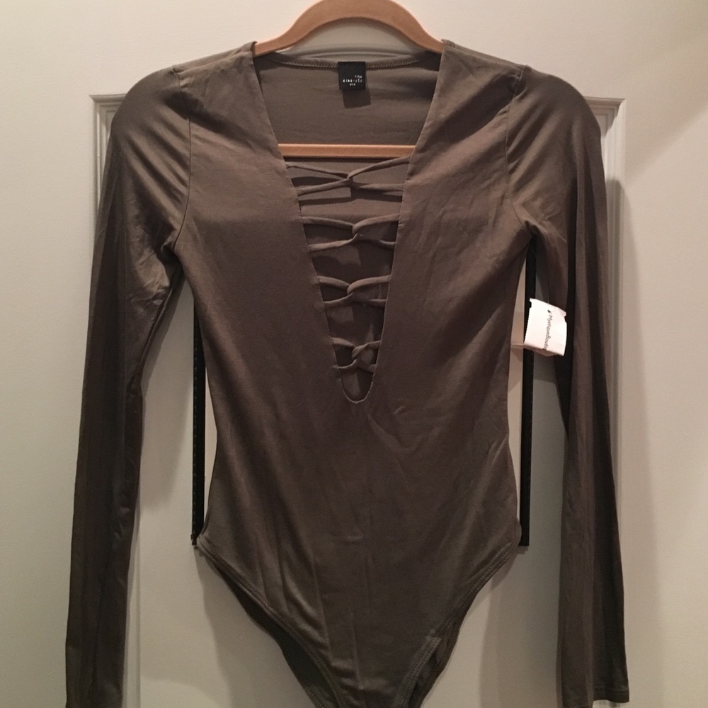BODYSUIT - olive, long sleeve