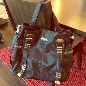 Michael Kors dark brown tote/cross body