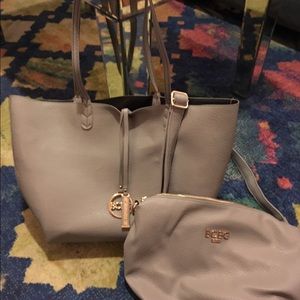 2 in 1: Matching Grey BCBG Tote & shoulder Purse