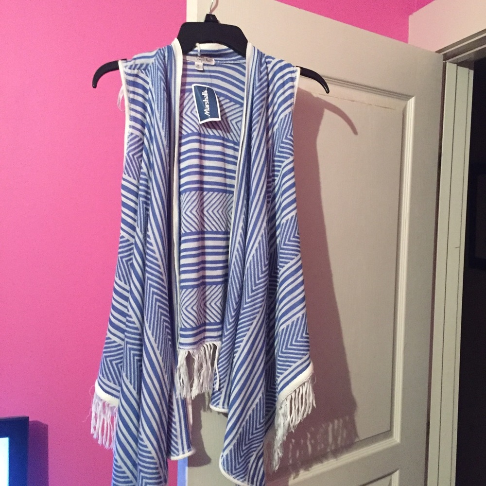 Boho high low vest