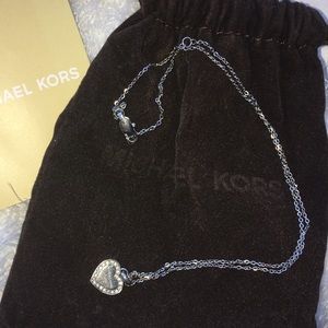 Michael Kors Heart Necklace with crystals!