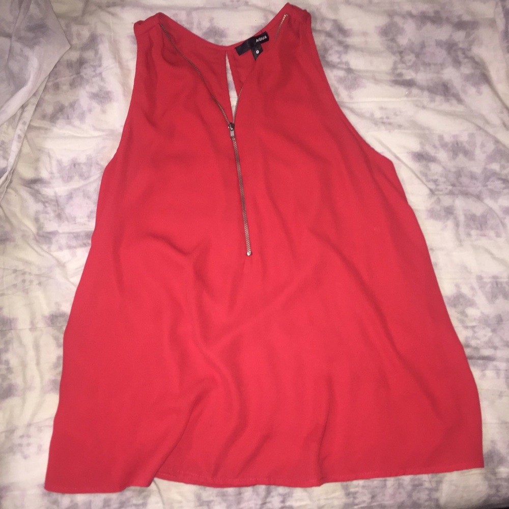 Zip down Aqua by Bloomies blouse