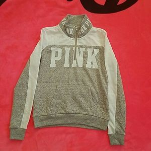 **SOLD** Pink VS Half zip sweater