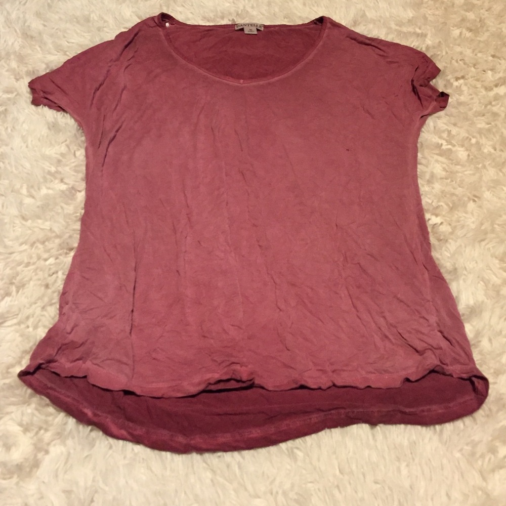faded flowy maroon top
