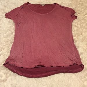 faded flowy maroon top