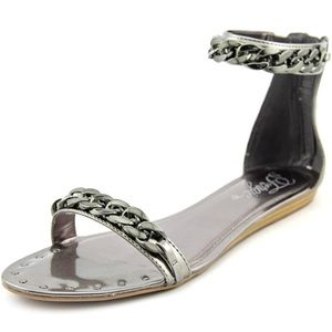 Fergie Grind Open Toe Synthetic Wedge Sandal