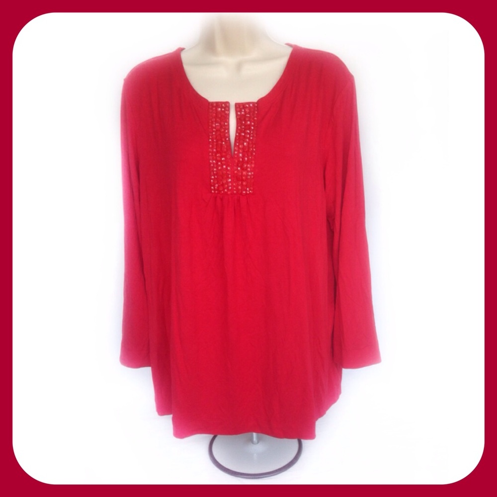 Sequins Red Top