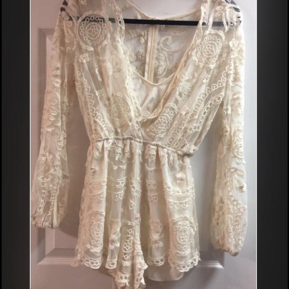 White Lace Romper