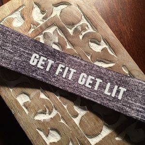 NEW PINK Get Fit Get Lit Workout Headband