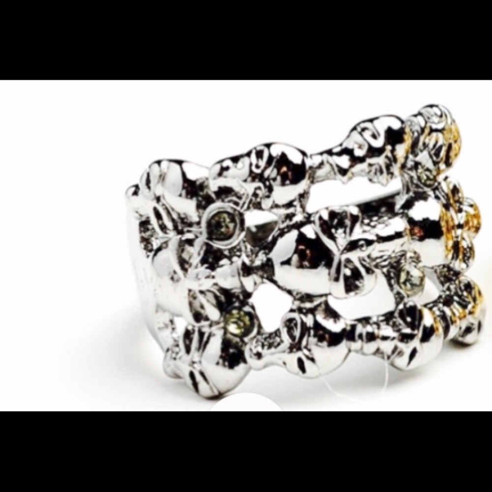 Silver studded ring