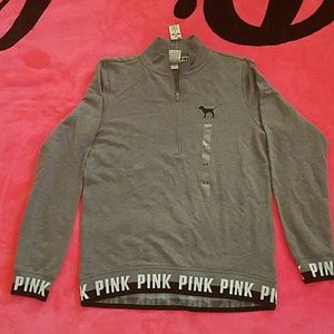 **SOLD**Pink VS Half zip sweater