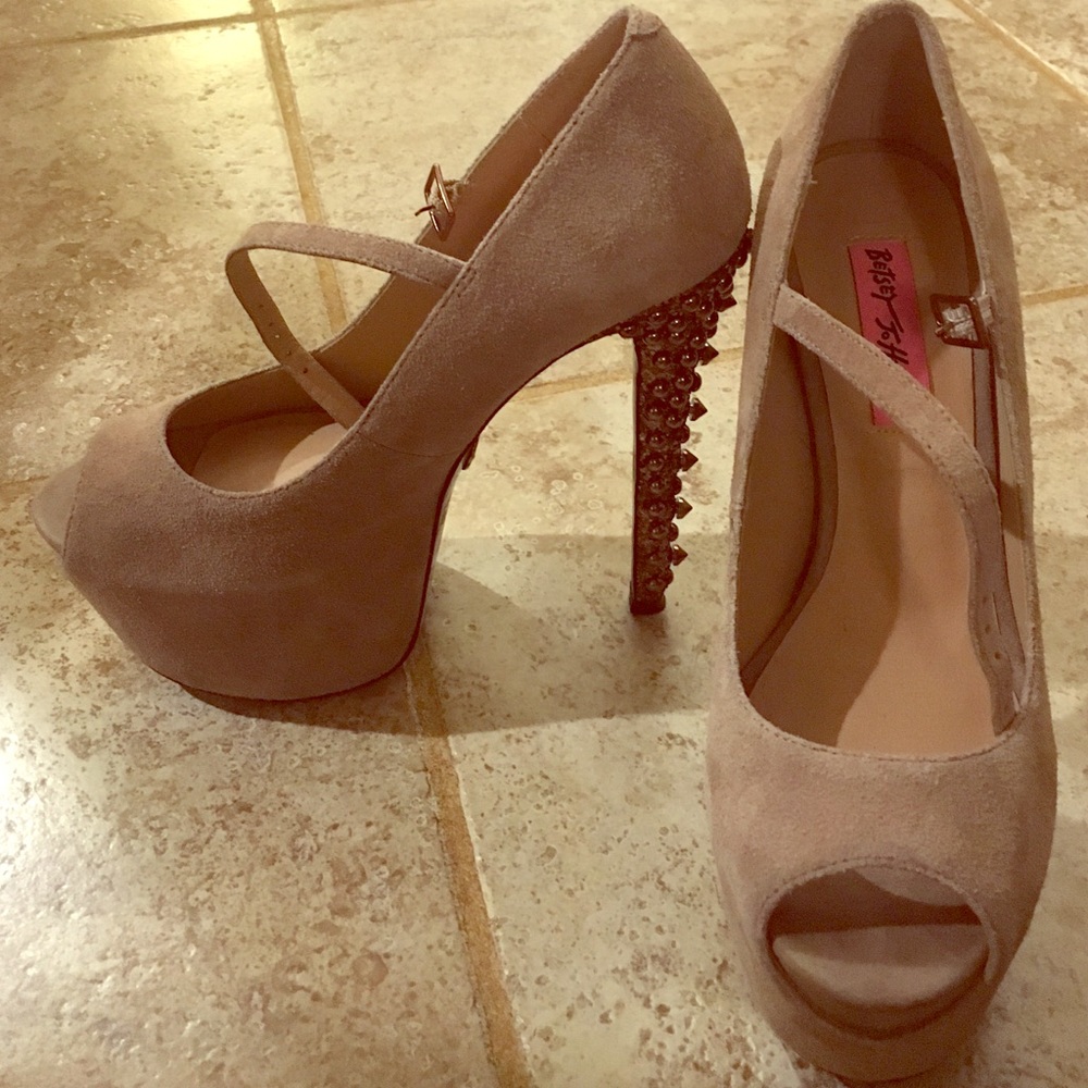 Betsey Johnson peep toe Mary Janes.