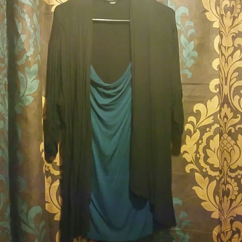 Black and blue dress shirt