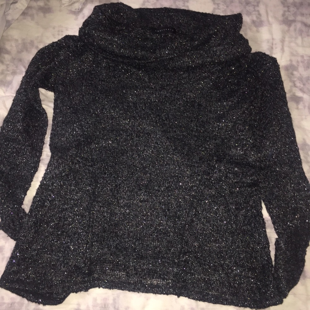 Sanctuary denim sparkly turtleneck top