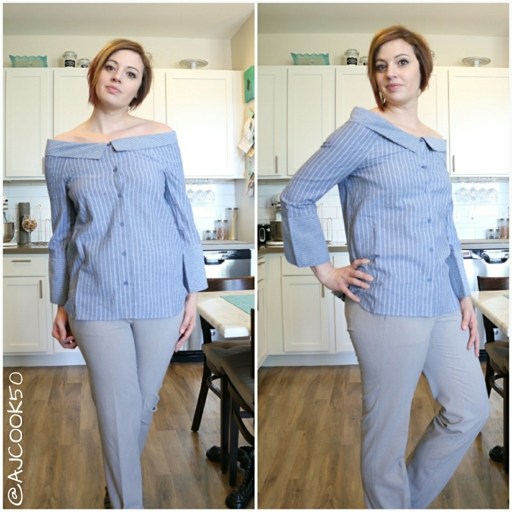 Off the shoulder button down shirt - Picture 2 of 5