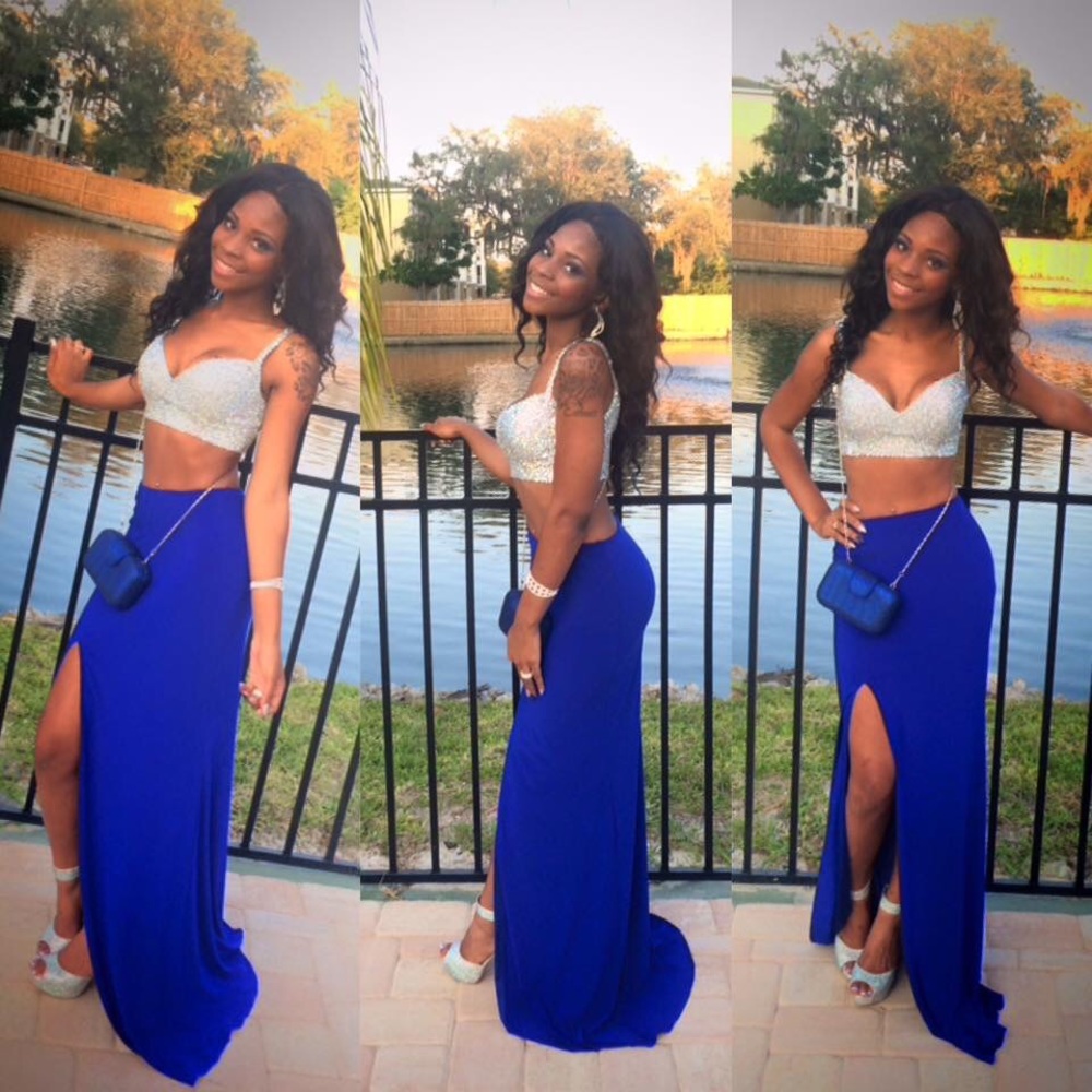 Blue la femme prom dress