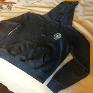 Size medium. Dark grey, Obey hoodie.