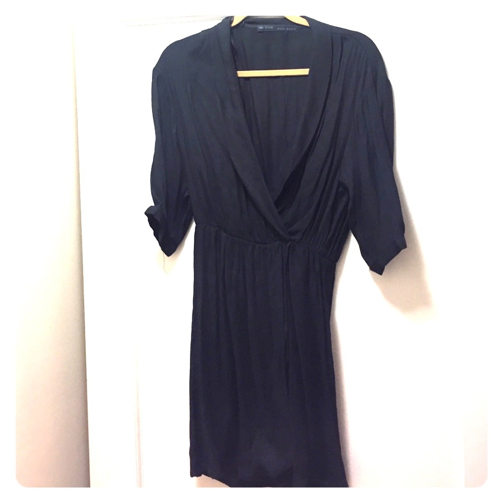 Zara Navy "wrap"dress