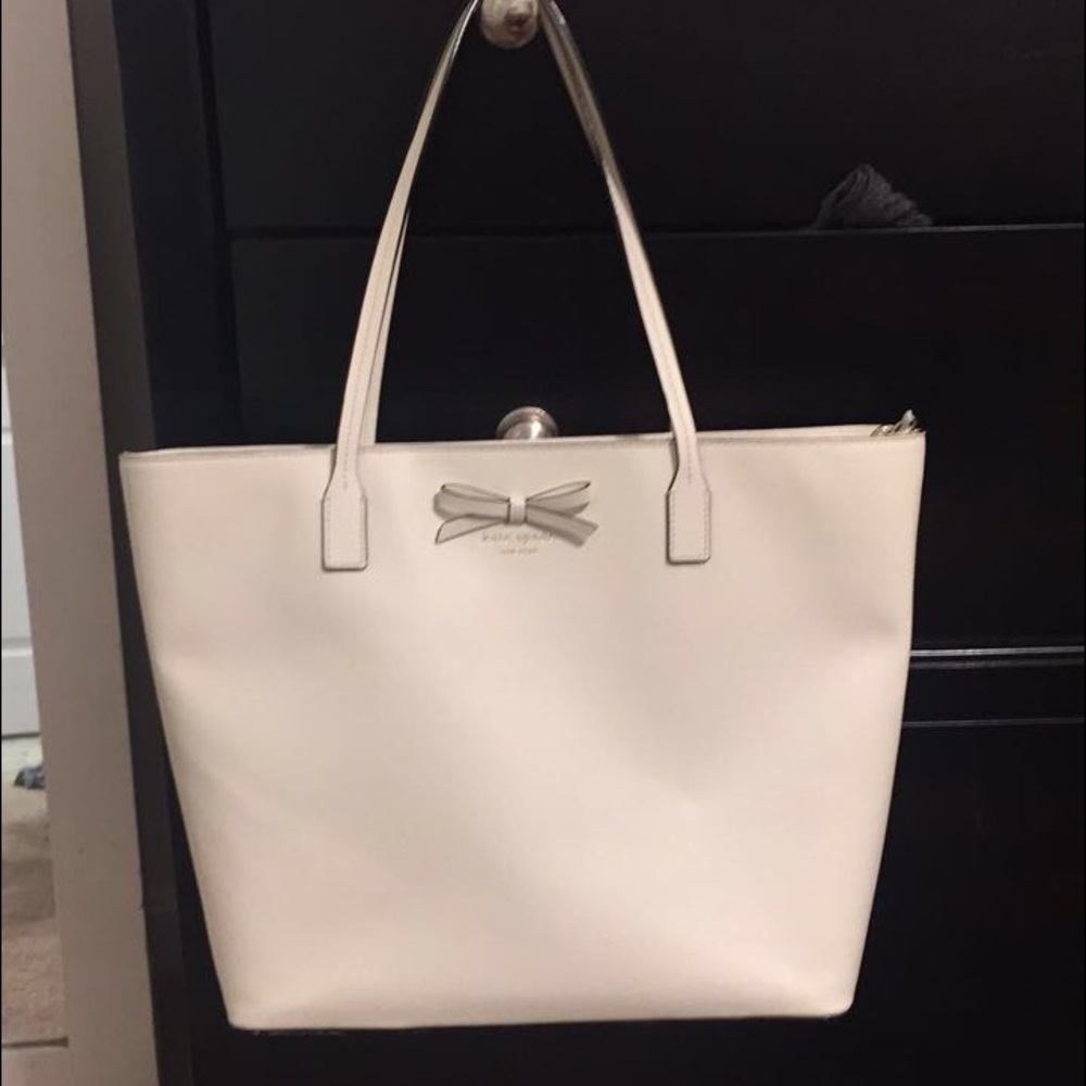 Cream Kate Spade Tote