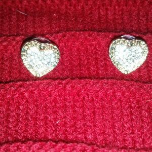 GOLD Michael Kors sparkling heart earrings