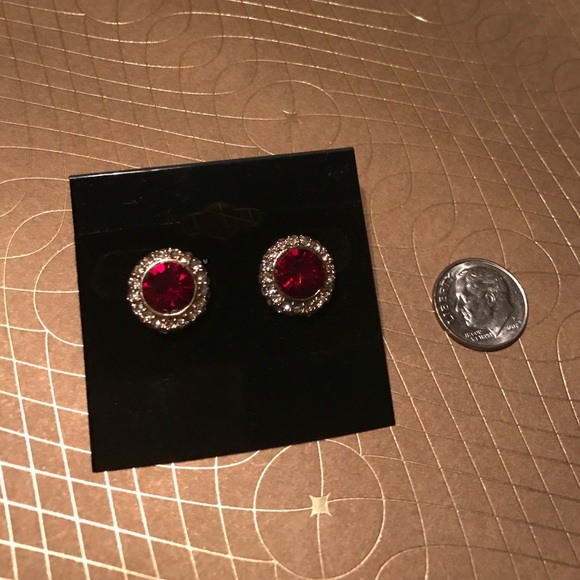 Stylish Ruby Stone Earrings - Picture 1 of 4