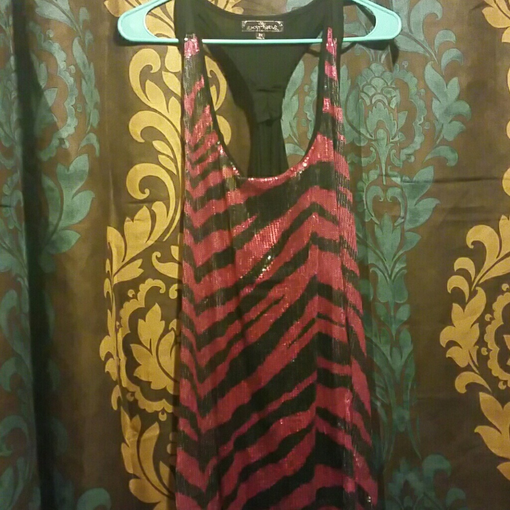 Shimmer tank pink and black