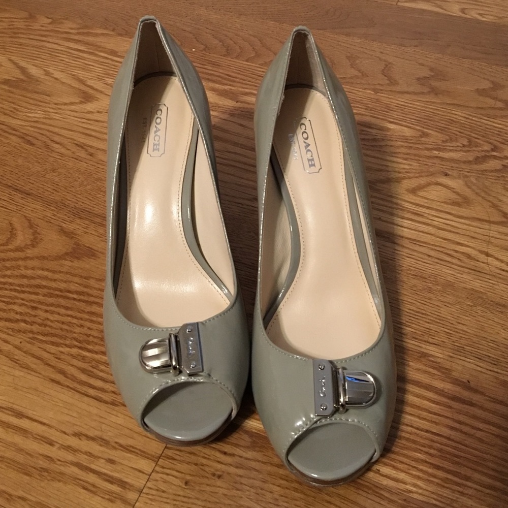 Coach peep-toe heels