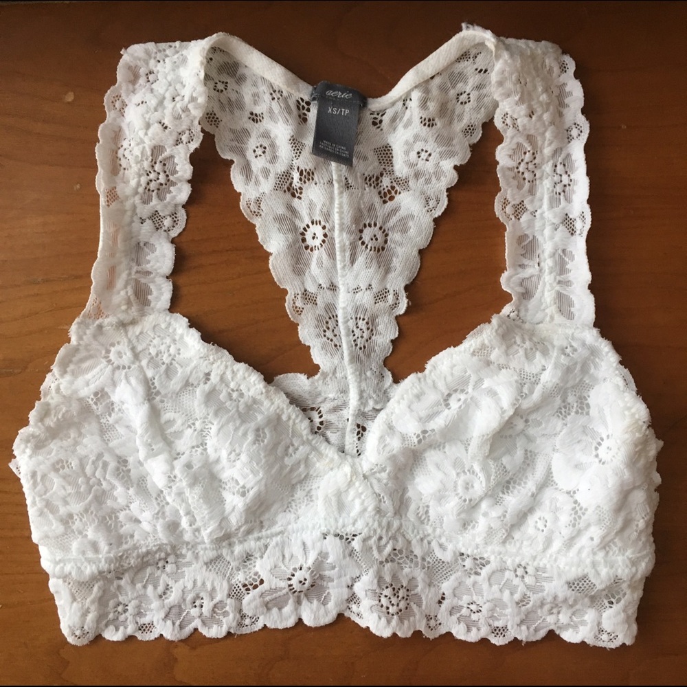 Aerie White Lace Bralette